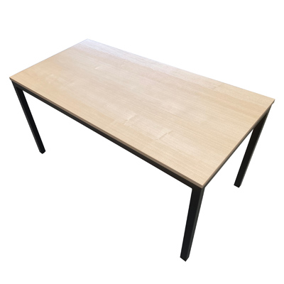 Bürotisch Arbeitstisch Meeting Metal gestell schwarz lackiert Esche furniert