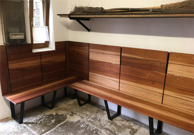 Eckbanklsung fr Backhaus Mit klappbaren Kopfteilen als zustzliche Arbeits-/Stellflche