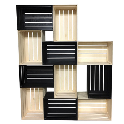 Regal aus Kisten Weinkisten lackiert