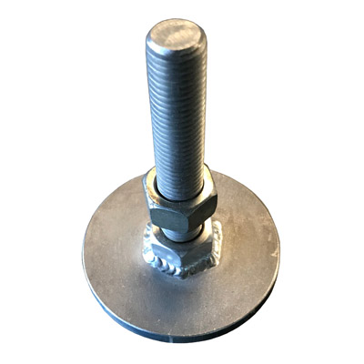 XXL Tisch Gold aus Stahl mit Grundplatte, Bein, Schrauben