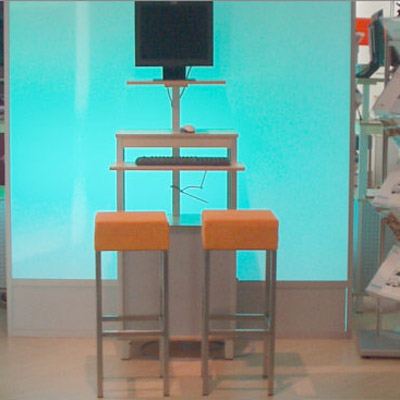 Thekenstuhl Birte Stoffpolster verschiedene Farben