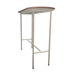 Loungeserie Elversberg Sitzbank mit integrierten Tischen und Theke abschließbar und mit Rollen Stehtisch Elversberg