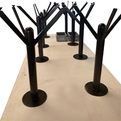 Tischfuss Schnell Stahl geschweißt schwarz lackier